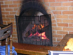 Lovely warm fire crackling away