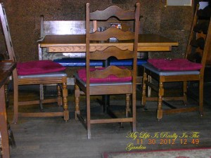 Comfortable table and chairs nearby