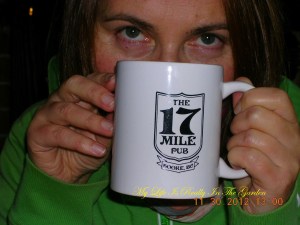 And there is D .. looking mysterious over a mug of java!